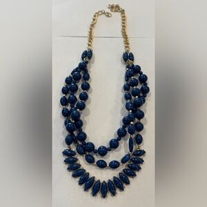 Premier Designs Navy Blue Statement Necklace